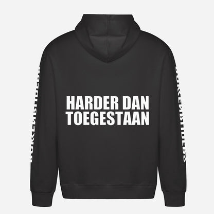 Harder Dan Toegestaan Hoodie – achterkant met grote rugprint