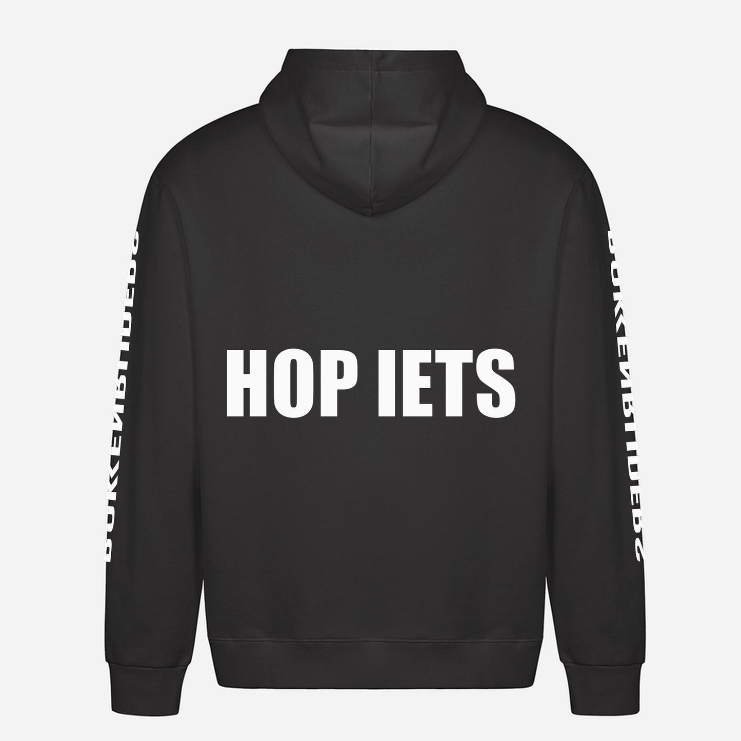 Hop Iets Hoodie – achterkant met grote rugprint