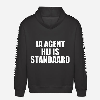 Ja Agent Hij Is Standaard Hoodie – achterkant met grote rugprint
