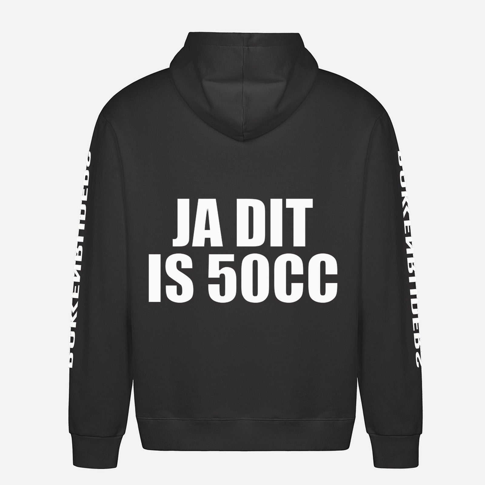 Ja Dit Is 50cc Hoodie – achterkant met grote rugprint