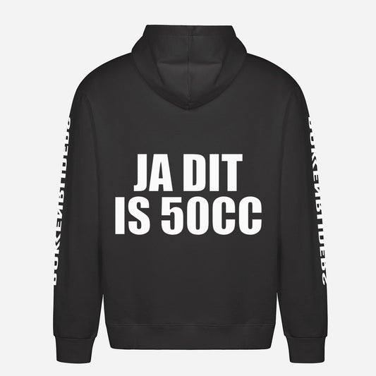 Ja Dit Is 50cc Hoodie – achterkant met grote rugprint