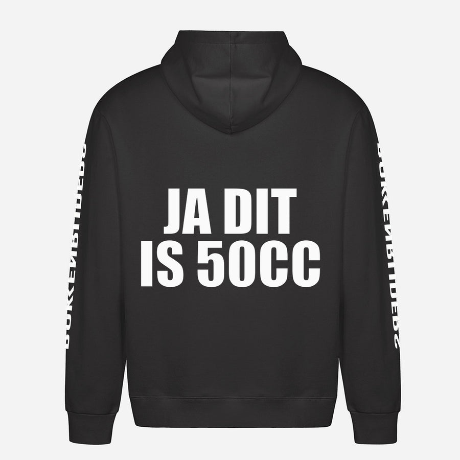 Ja Dit Is 50cc Hoodie – achterkant met grote rugprint
