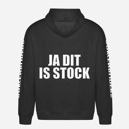 Ja Dit Is Stock Hoodie – achterkant met grote rugprint