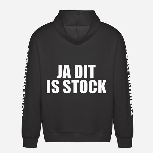 Ja Dit Is Stock Hoodie – achterkant met grote rugprint