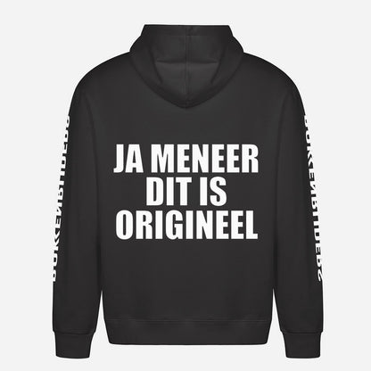 Ja Meneer Dit Is Origineel Hoodie – achterkant met grote rugprint