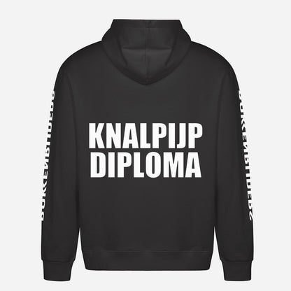Knalpijp Diploma Hoodie – achterkant met grote rugprint