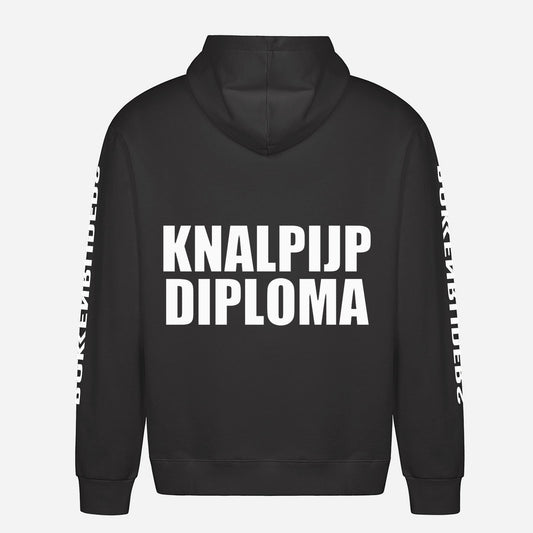 Knalpijp Diploma Hoodie – achterkant met grote rugprint