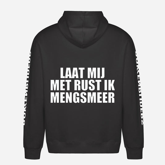 Laat Mij Met Rust Ik Mengsmeer Hoodie – achterkant met grote rugprint