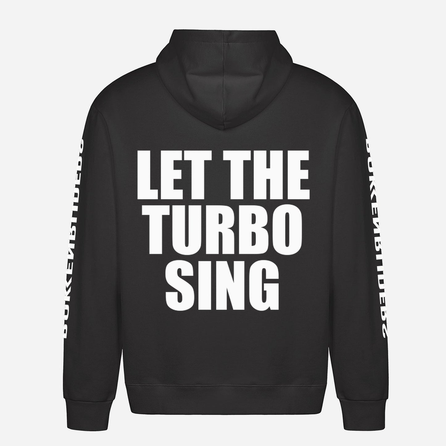 Let The Turbo Sing Hoodie – achterkant met grote rugprint
