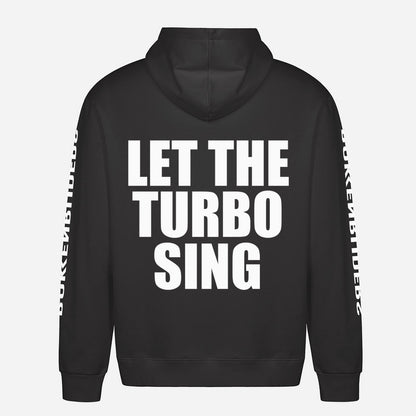 Let The Turbo Sing Hoodie – achterkant met grote rugprint