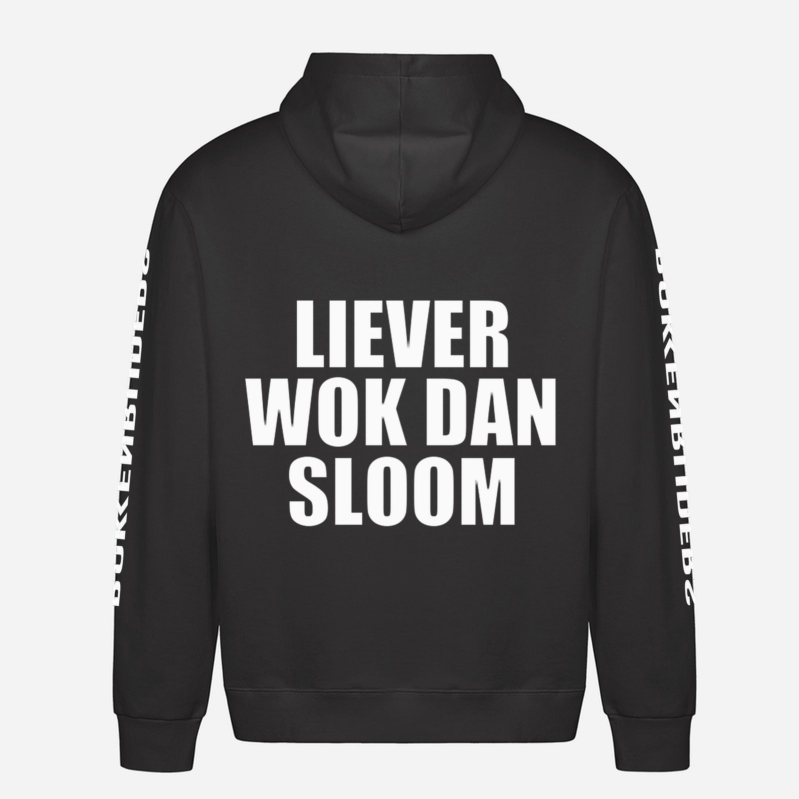Liever WOK Dan Sloom Hoodie – achterkant met grote rugprint