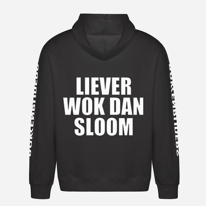 Liever WOK Dan Sloom Hoodie – achterkant met grote rugprint