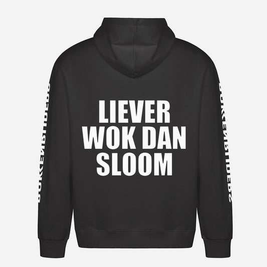 Liever WOK Dan Sloom Hoodie – achterkant met grote rugprint