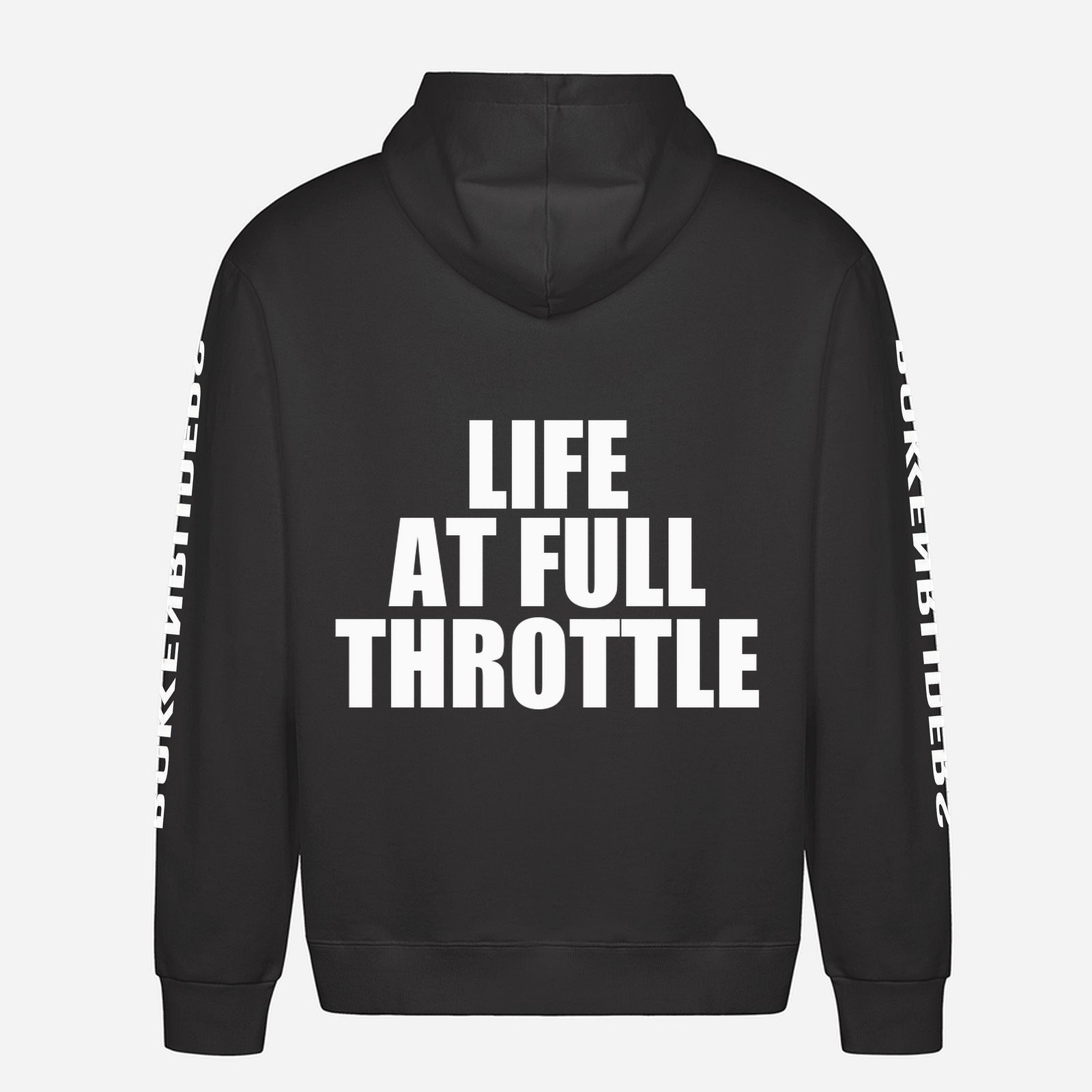 Life At Full Throttle Hoodie – achterkant met grote rugprint