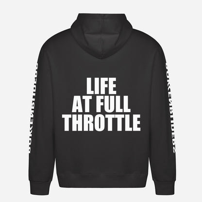 Life At Full Throttle Hoodie – achterkant met grote rugprint