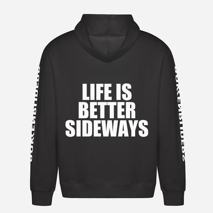 Life Is Better Sideways Hoodie – achterkant met grote rugprint