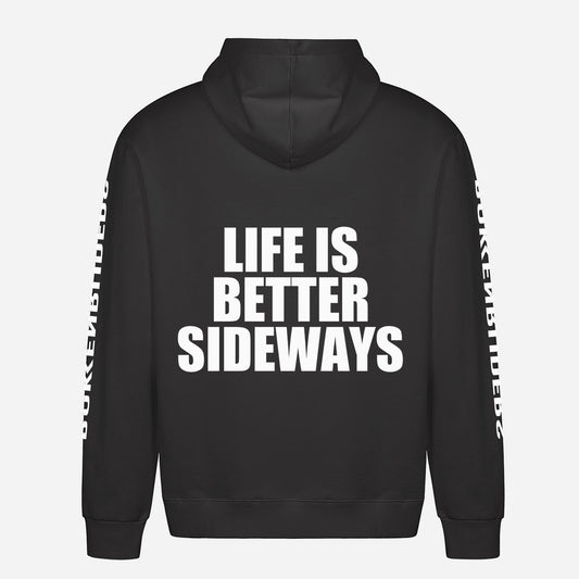 Life Is Better Sideways Hoodie – achterkant met grote rugprint
