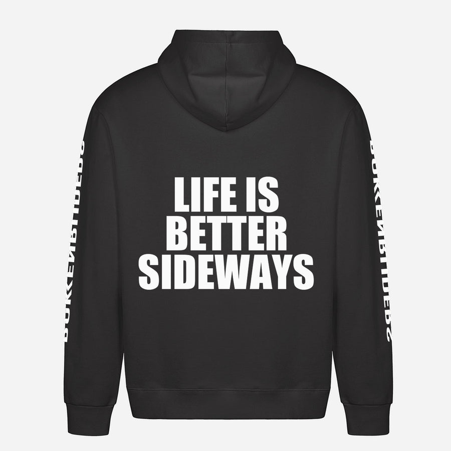 Life Is Better Sideways Hoodie – achterkant met grote rugprint