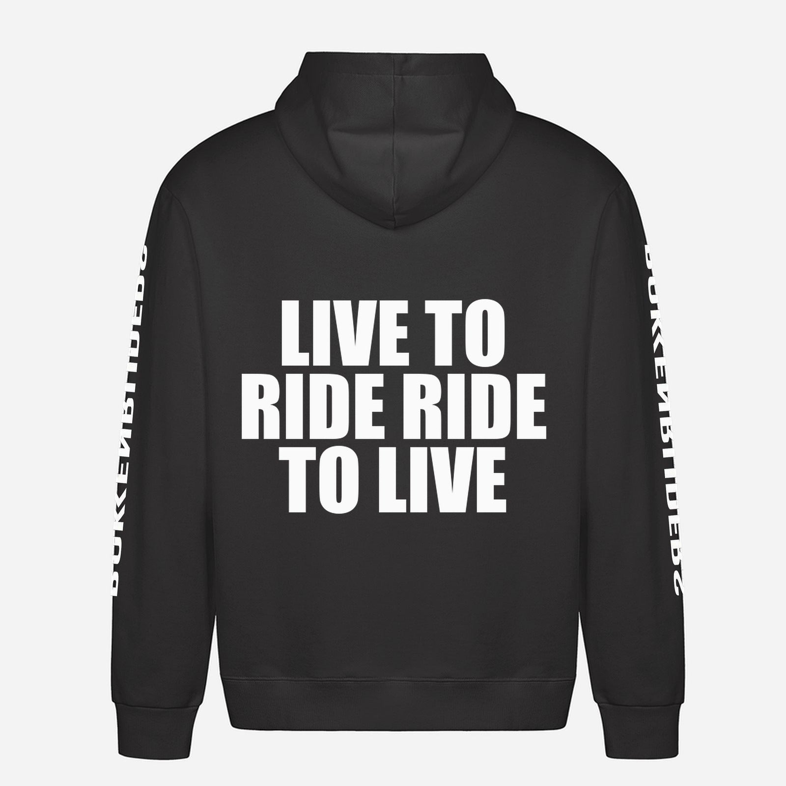 Live To Ride Ride To Live Hoodie – achterkant met grote rugprint