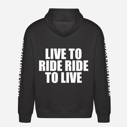 Live To Ride Ride To Live Hoodie – achterkant met grote rugprint