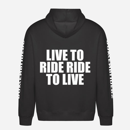Live To Ride Ride To Live Hoodie – achterkant met grote rugprint