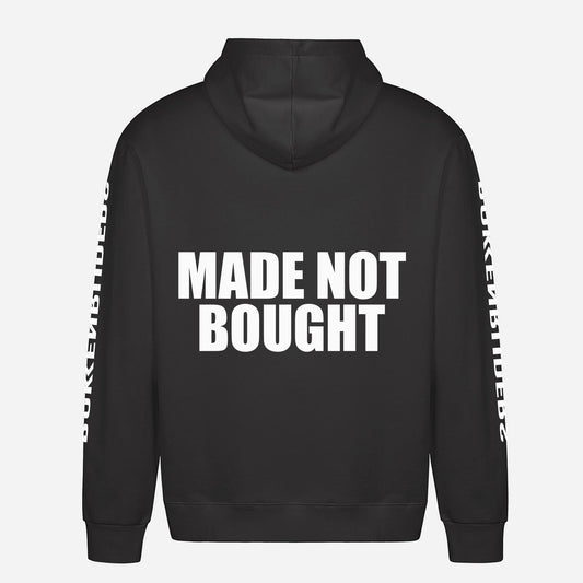 Made Not Bought Hoodie – achterkant met grote rugprint