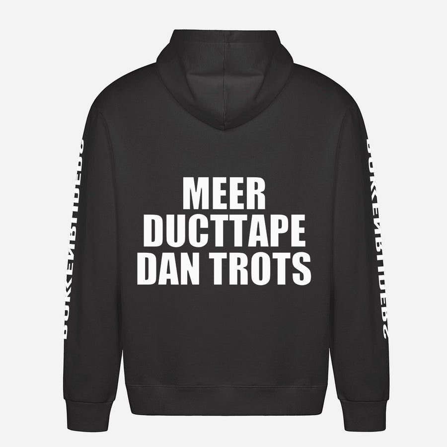 Meer Ducttape Dan Trots Hoodie – achterkant met grote rugprint