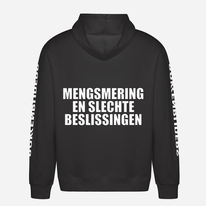 Mengsmering En Slechte Beslissingen Hoodie – achterkant met grote rugprint