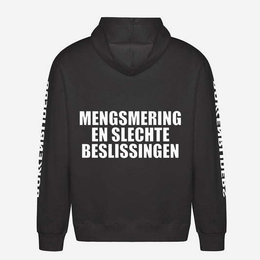 Mengsmering En Slechte Beslissingen Hoodie – achterkant met grote rugprint