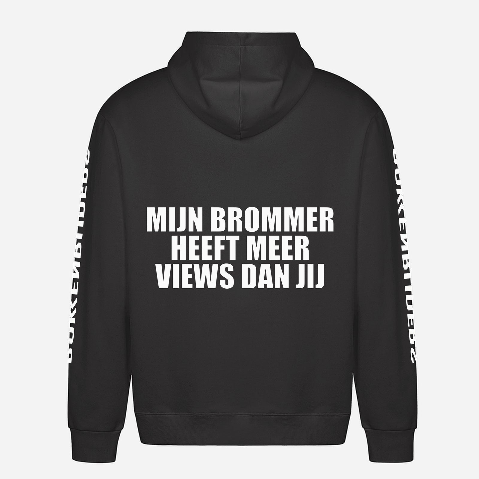 Mijn Brommer Heeft Meer Views Dan Jij Hoodie – achterkant met grote rugprint