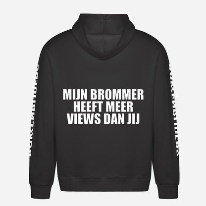 Mijn Brommer Heeft Meer Views Dan Jij Hoodie – achterkant met grote rugprint