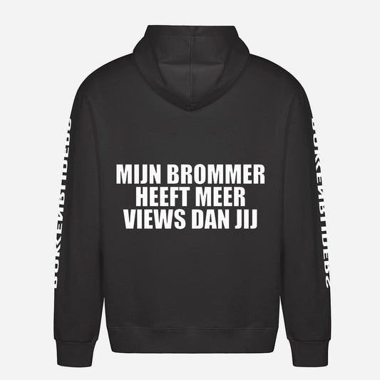 Mijn Brommer Heeft Meer Views Dan Jij Hoodie – achterkant met grote rugprint