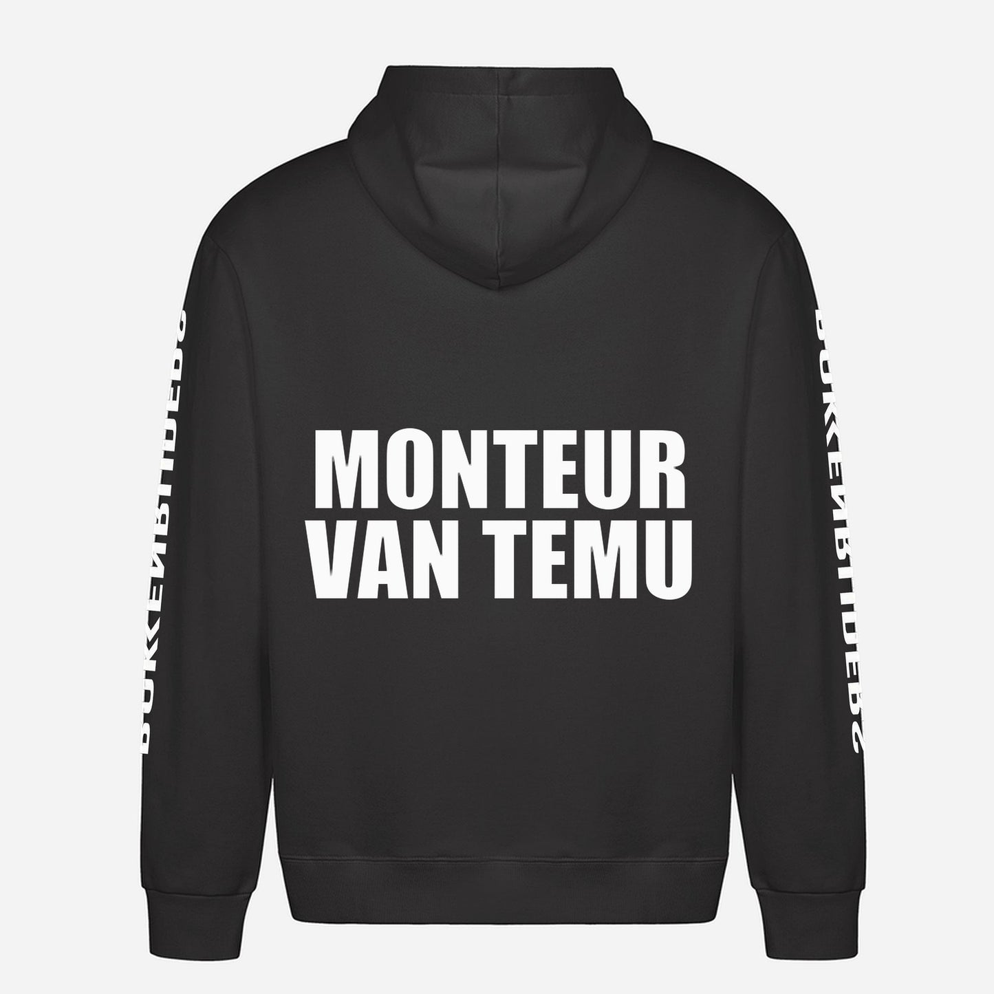 Monteur Van Temu Hoodie – achterkant met grote rugprint