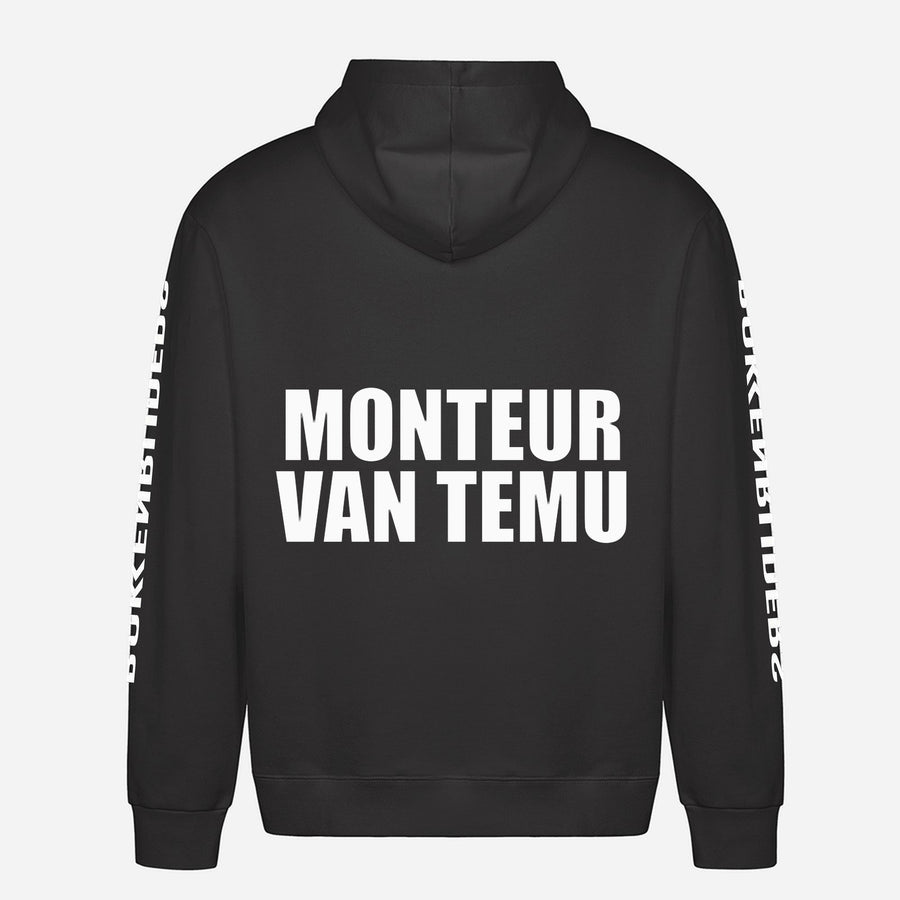 Monteur Van Temu Hoodie – achterkant met grote rugprint