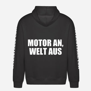 Motor An, Welt Aus Hoodie