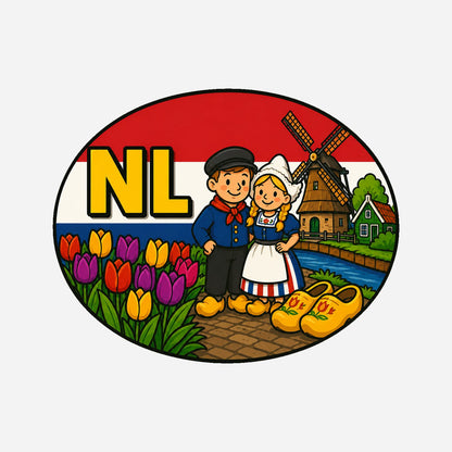 NL Landcode Sticker Nederland – Volendam – hoofdafbeelding van de sticker
