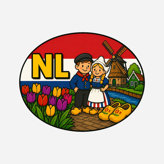 NL Landcode Sticker Nederland – Volendam – hoofdafbeelding van de sticker