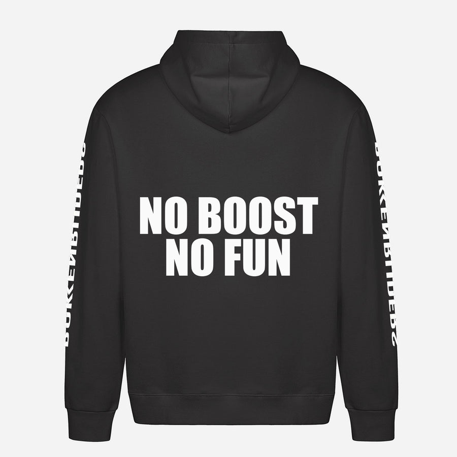 No Boost No Fun Hoodie – achterkant met grote rugprint