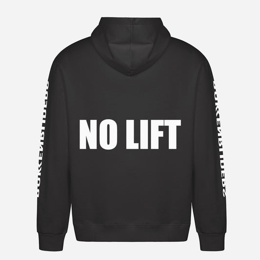 No Lift Hoodie – achterkant met grote rugprint
