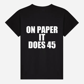 On Paper It Does 45 T-shirt