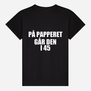 På papperet går den i 45 T-shirt