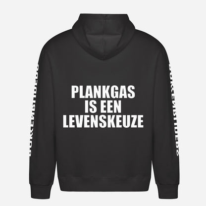 Plankgas Is Een Levenskeuze Hoodie – achterkant met grote rugprint