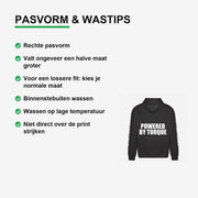 Powered By Torque Hoodie – materiaal van dichtbij