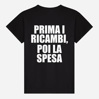 Prima i ricambi, poi la spesa T-shirt