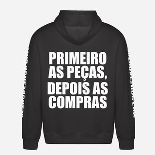 Primeiro as peças, depois as compras Hoodie
