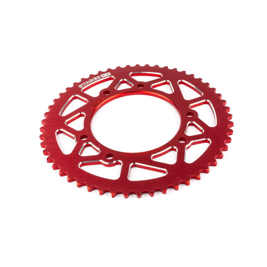 Stage6 CNC achtertandwiel 53T (420) rood – Derbi Senda – Stage6