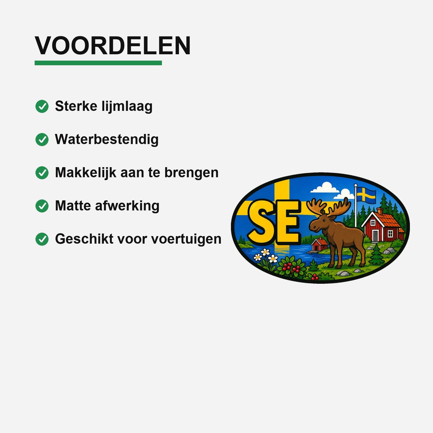 SE Landcode Sticker Zweden – Eland – gebruiksvoorbeeld