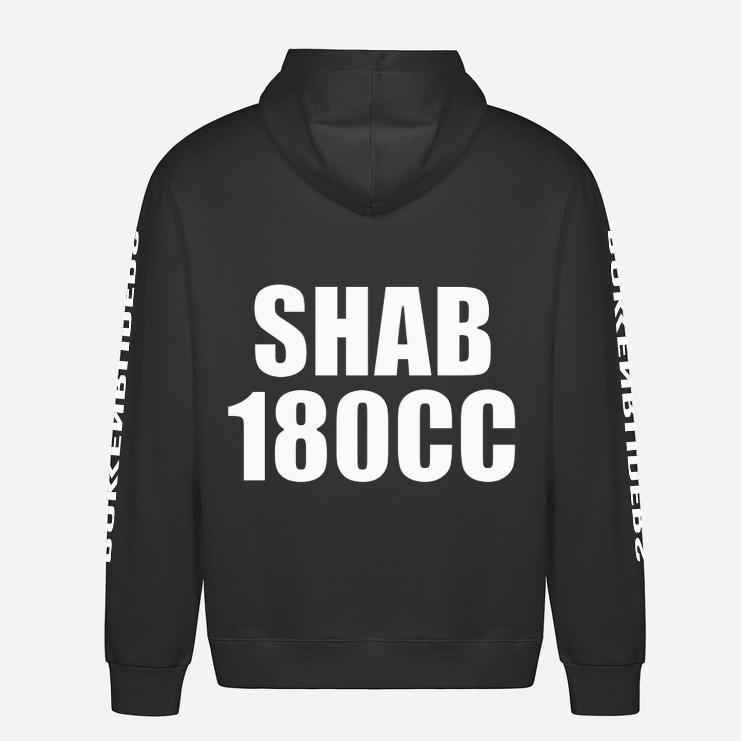 Shab 180cc Hoodie – achterkant met grote rugprint