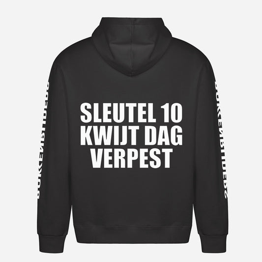 Sleutel 10 Kwijt Dag Verpest Hoodie – achterkant met grote rugprint