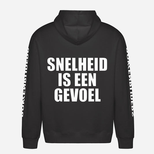 Snelheid Is Een Gevoel Hoodie – achterkant met grote rugprint